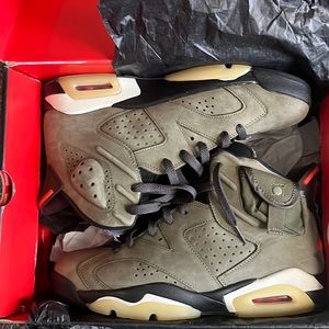 Travis Scott X Air Jordan Olive 6’s